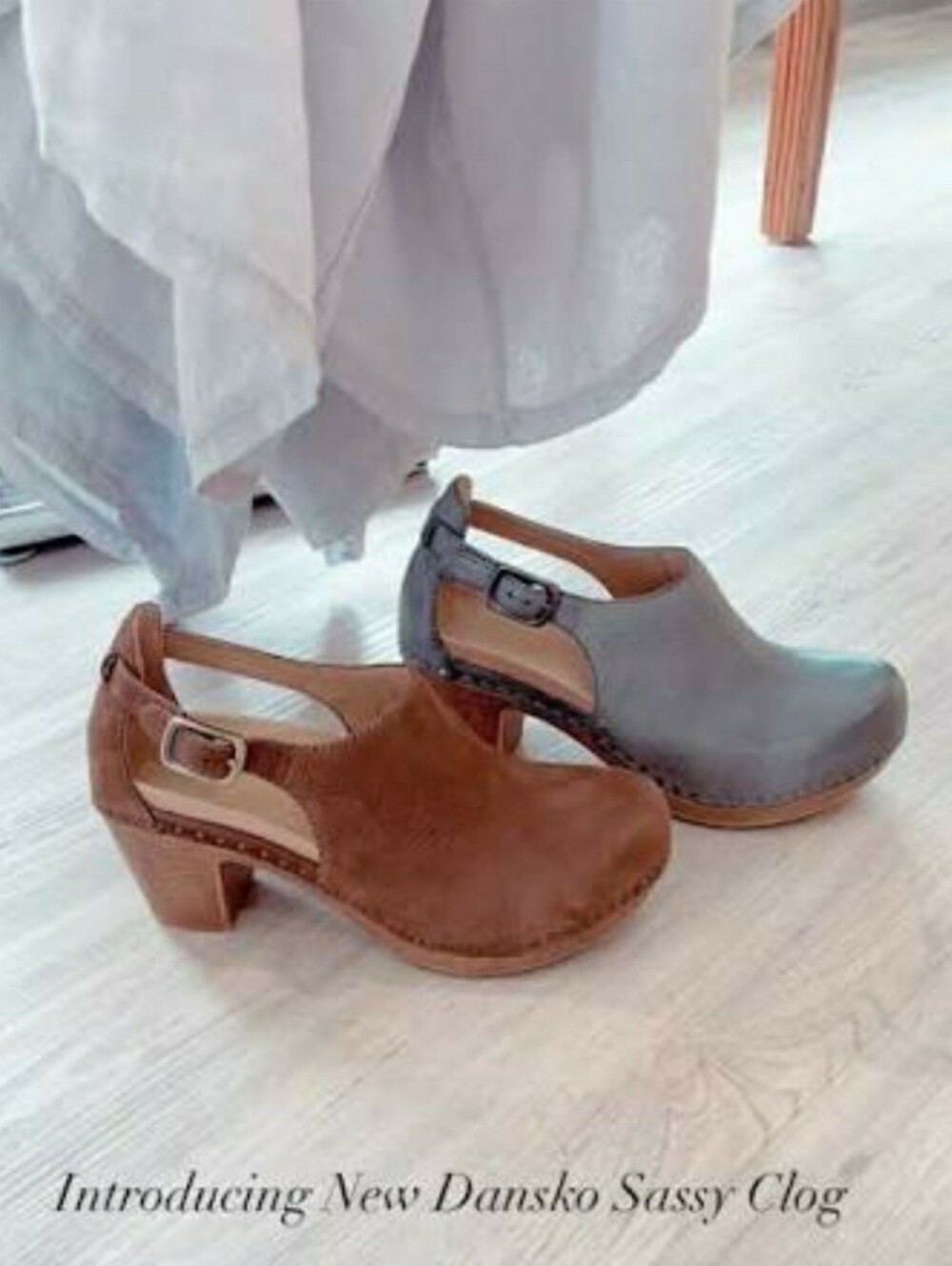 Breezy Blue Dansko Sassy Clogs Heel Pumps Slingback Sandal Shootie Cottage Boho♡ - Picture 3 of 12